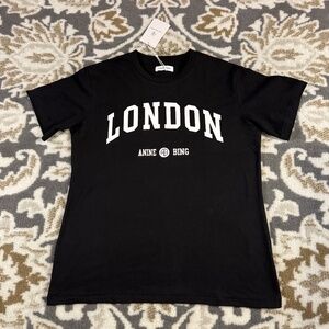 Woman’s Anine Bing Lili University London t-shirt in washed black size small